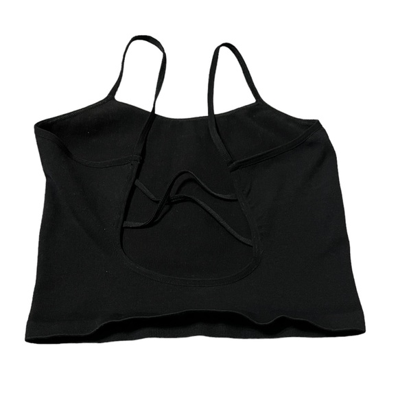 Free People Movement Strappy Back Tighten Up Tank Top XS/S Black NWOT - Picture 5 of 6